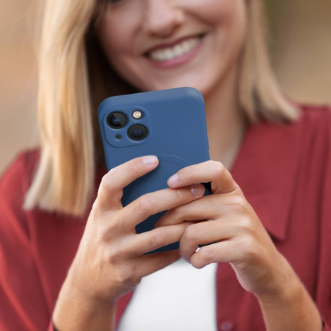 Futerał Silicone Mag Cover kompatybilny z MagSafe do IPHONE 11 PRO niebieski