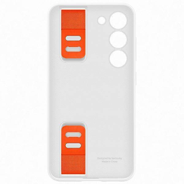 Samsung Silicone Grip Cover Case for Samsung Galaxy S23 silicone case with wrist strap white (EF-GS911TWEGWW)