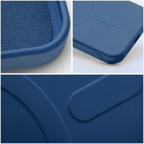 Futerał SILICONE MAG COVER kompatybilny z MagSafe do SAMSUNG S25 Plus niebieski