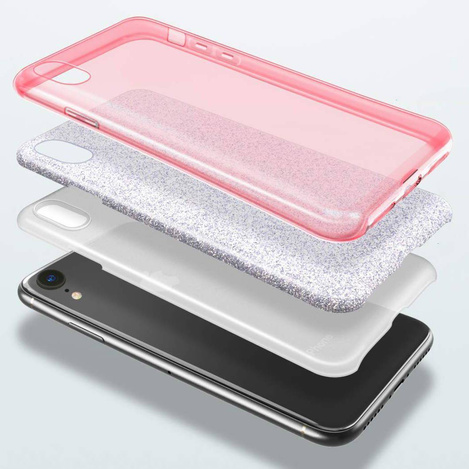 Nakładka Glitter 3in1 do Xiaomi Redmi Note 10 5G / Poco M3 Pro / M3 Pro 5G różowa