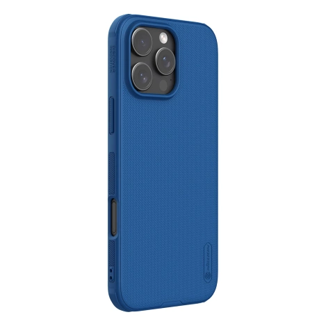 Nillkin Super Frosted Shield Pro Hülle für iPhone 16 Pro – blau