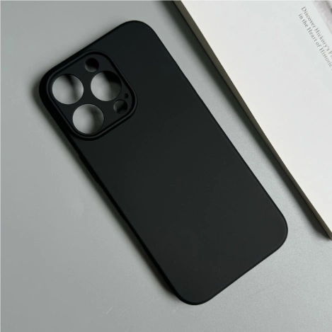 Weiche Hülle für iPhone 16 Pro Max – Schwarz