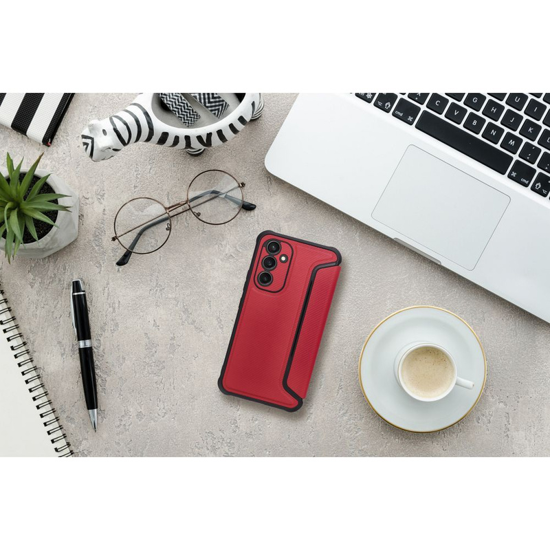 Kabura RAZOR Book do SAMSUNG A15 4G / A15 5G czerwony