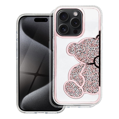 Futerał TEDDY BEAR do IPHONE 15 różowy