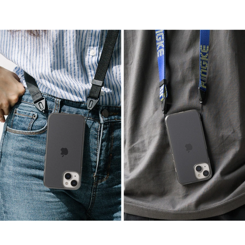 Ringke Fusion Matte Case iPhone 14 Plus Hülle mit Gelrahmen grau