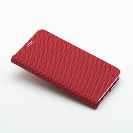 Kabura LUNA Book Carbon do SAMSUNG A56 5G czerwony