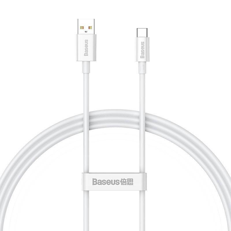 BASEUS kabel USB A do Typ C PD 100W 1m biały P10320102214-00