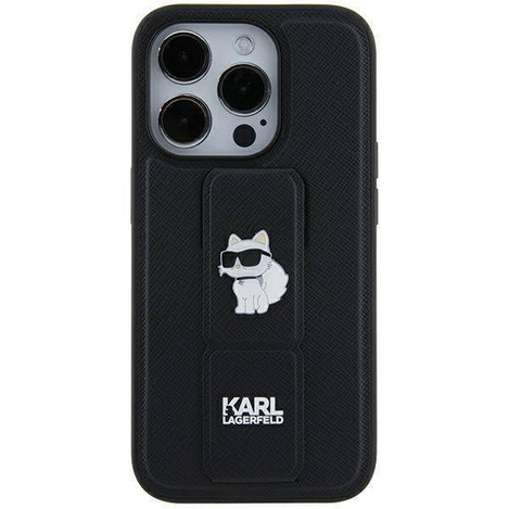 Karl Lagerfeld nakładka do iPhone 11 KLHCN61GSACHPK HC GRIPSTAND SAFFIANO CHOUPETTE PINS czarna