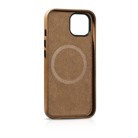iCarer Oil Wax Premium Leather Case iPhone 14 Magnetic Leather Case with MagSafe Brown (WMI14220701-TN)
