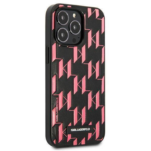 Original Case IPHONE 13 PRO MAX Karl Lagerfeld Hardcase Monogram Plaque (KLHCP13XMNMP1P) pink
