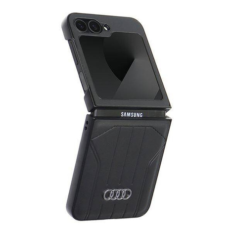 Original Handyhülle SAMSUNG GALAXY Z FLIP 6 Audi Synthetic Leather (AU-TPUPCFlip6-Q5/D1-BK) schwarz