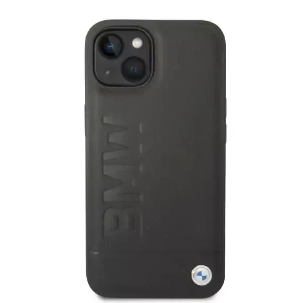 Original Case IPHONE 14 PLUS BMW Leather Stamp MagSafe (BMHMP14MSLLBK) black