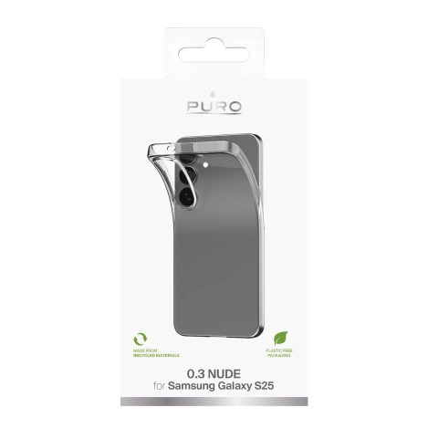 Puro 03 Nude Silikonhülle für Samsung Galaxy S25 – transparent