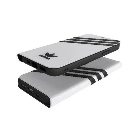 Adidas OR Booklet Case PU iPhone 12/12 Pro 6.1 &quot;white black / white black 42248