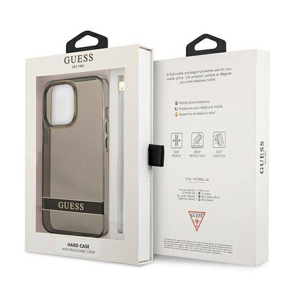 Guess GUHCP13LHTSGSK iPhone 13 Pro / 13 6,1 &quot;black / black hardcase Translucent Stap