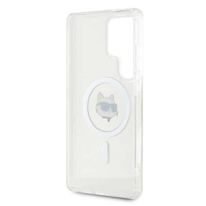 KARL LAGERFELD futerał do SAMSUNG S25 Ultra KLHMS25LHLSCHH (Magnetic IML Metal Choupette Head) biały