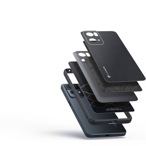 Dux Ducis Fino Hülle mit Nylonmaterial bezogen Oppo Reno7 Pro 5G schwarz