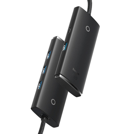 Baseus Lite Series HUB USB Type C adapter - 4x USB 3.0 1m black (WKQX030401)