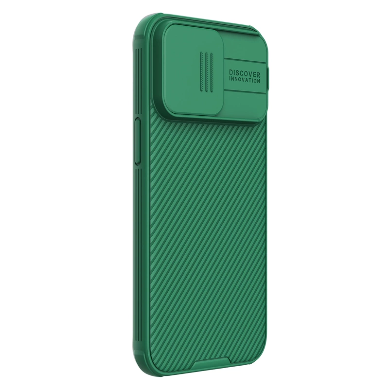 Nillkin CamShield Pro magnetische Hülle für iPhone 15 Pro mit Kameraschutz – Grün