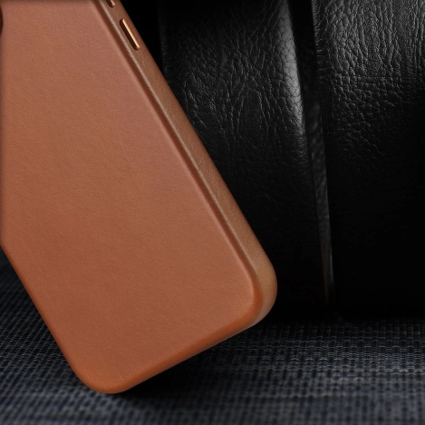 Dux Ducis Naples Hülle für iPhone 14 magnetische Lederhülle MagSafe braun