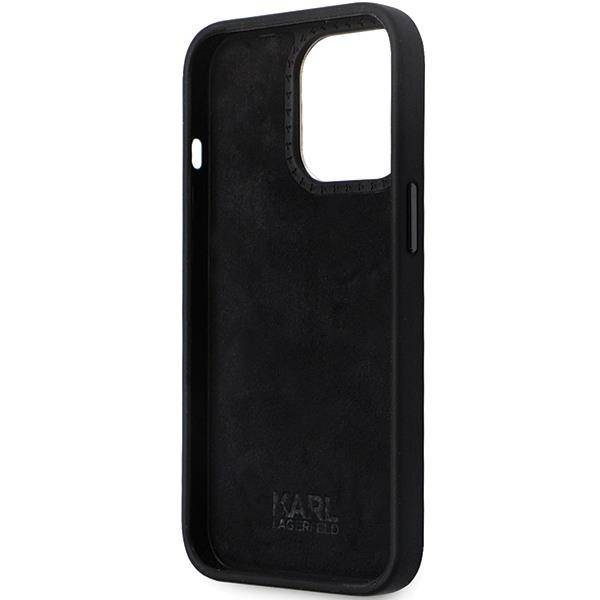 Karl Lagerfeld nakładka do iPhone 14 Pro Max 6,7" KLHCP14XSMHCNPK czarna HC Silicone C Metal Pin