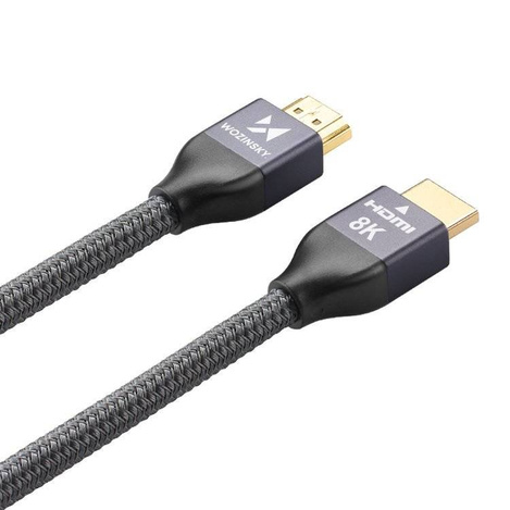 Wozinsky kabel HDMI 2.1 8K 60 Hz 48 Gbps / 4K 120 Hz / 2K 144 Hz 1m srebrny (WHDMI-10)