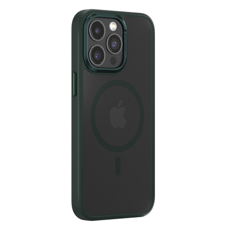 Comma nakładka Joy Elegant Mag do iPhone 15 Plus ciemno zielona