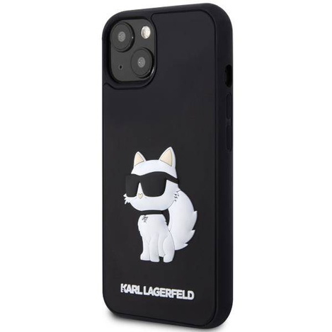 Karl Lagerfeld KLHCP14M3DRKHNK iPhone 14 Plus 6.7&quot; black/black hardcase Rubber Choupette 3D