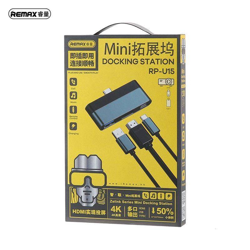 ROZDZIELACZ REMAX HDMI/USB/USB-C 4K RP-U15