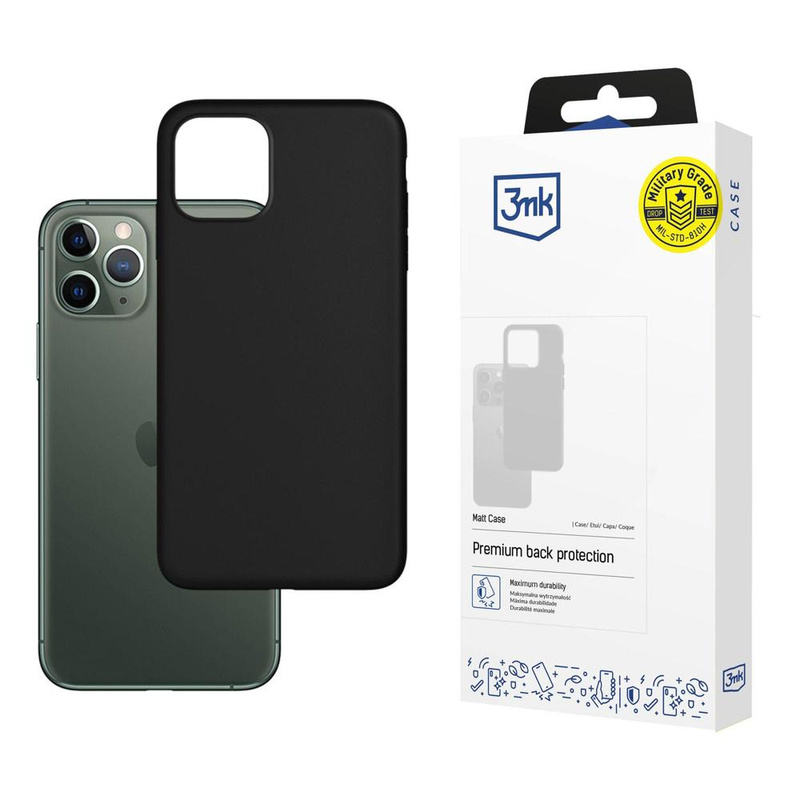 3MK Matt Case iPhone 12/12 Pro czarny/black