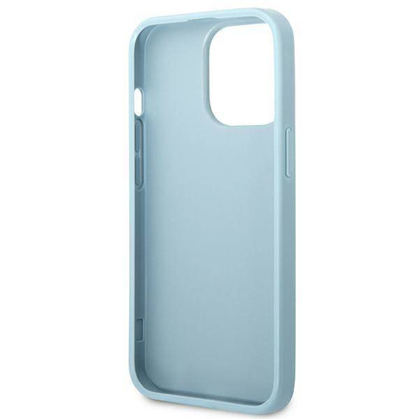 Original Case IPHONE 13 PRO Guess Hardcase Saffiano 4G Small Metal Logo (GUHCP13LPS4MB) blue