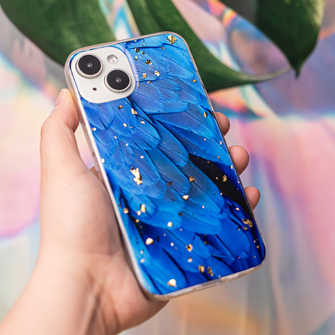 Nakładka Gold Glam do iPhone 14 Pro 6,1" Blue
