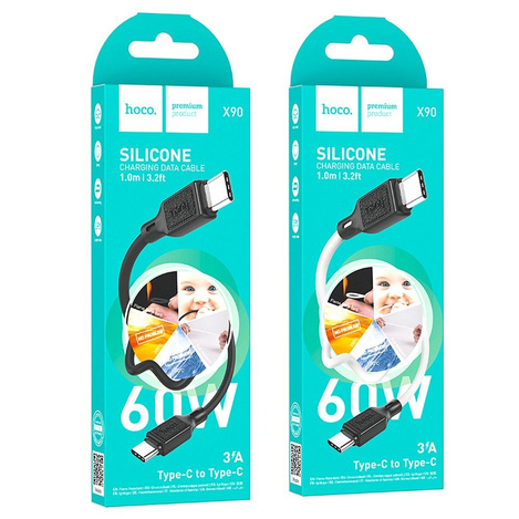 HOCO kabel Typ C do Typ C 3A 60W X90 1 m biały
