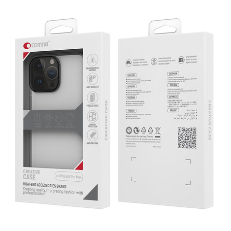 Comma nakładka Hard Jacket do iPhone 15 przeźroczysta antybakteryjna