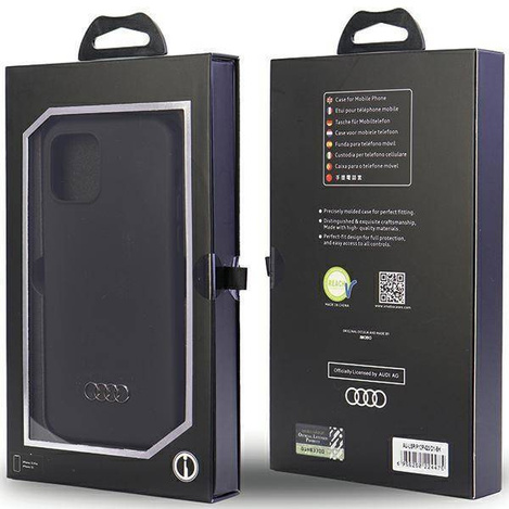 Audi Silicone Case iPhone 12/12 Pro 6.1&quot; black/black hardcase AU-LSRIP12P-Q3/D1-BK