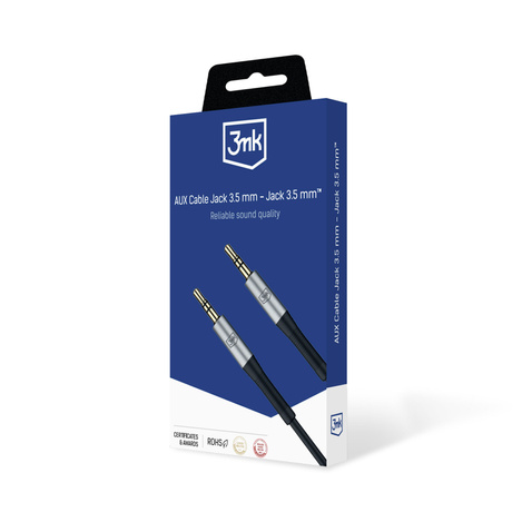 Kabel 3mk AUX minijack 3,5 mm - AUX minijack 3,5 mm