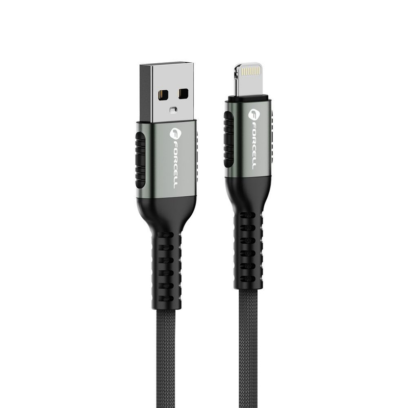 Kabel USB A do Lightning Forcell F-Energy 2,4A 12W Cafule 0,25 m C257 czarny