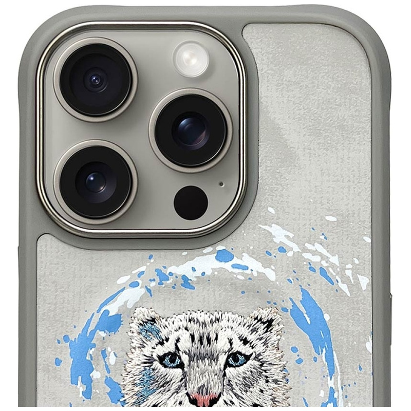 Etui Nimmy Pantera MagSafe do iPhone 16   Pro Max jasnoszary