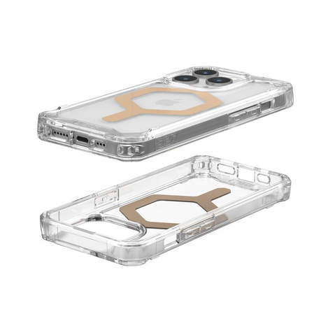 UAG Plyo Magsafe - Schutzhülle für iPhone 15 Pro kompatibel mit MagSafe (Eisgold)