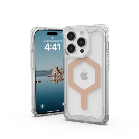 UAG Plyo Magsafe - protective case for iPhone 15 Pro compatible with MagSafe (ice-rose gold)