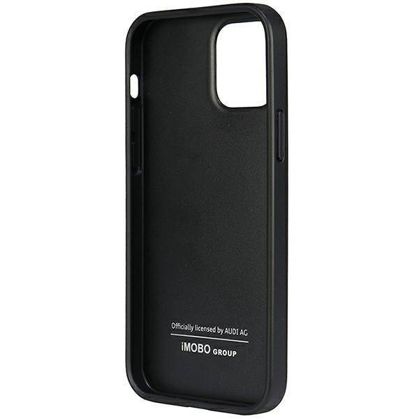 Audi Kunstleder iPhone 12/12 Pro 6,1&quot; schwarz/schwarz Hardcase AU-TPUPCIP12P-TT/D1-BK