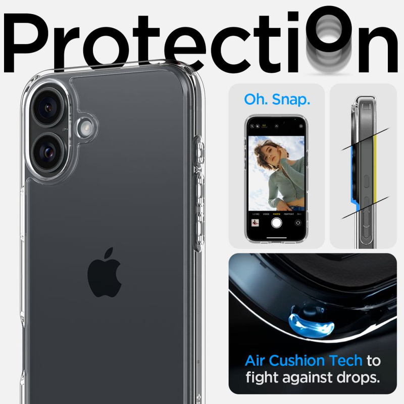 Spigen Ultra Hybrid iPhone 16 crystal clear ACS08197