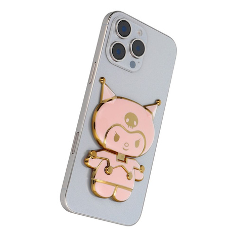 Stojak na telefon LALKA - naklejany - różowy