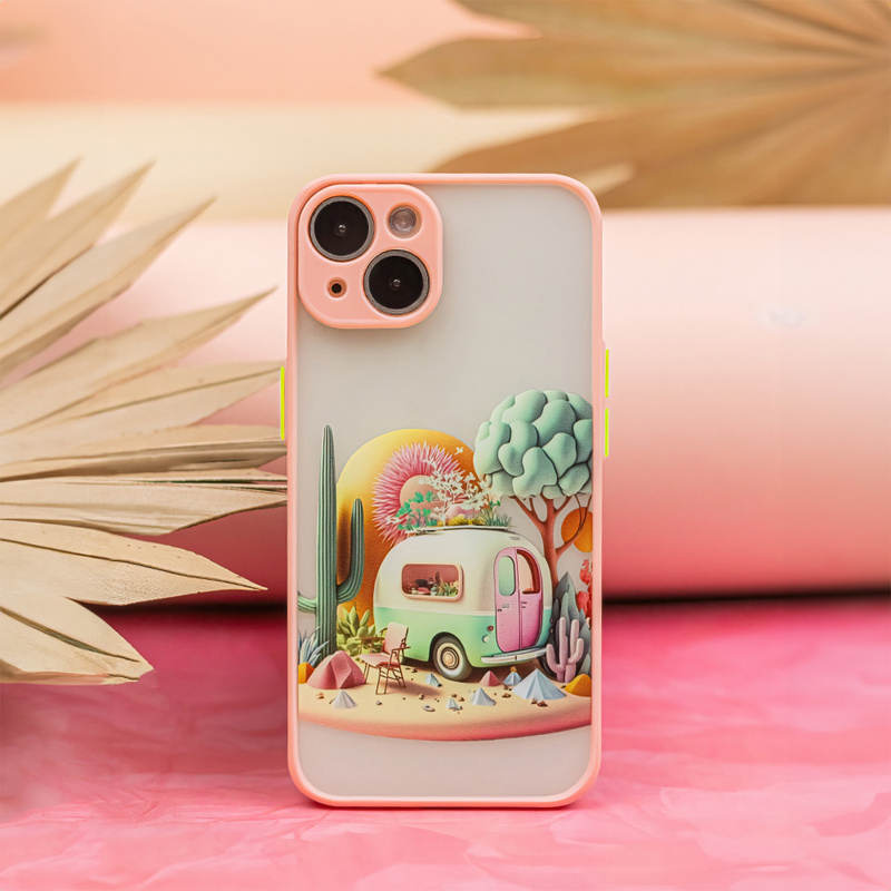 Nakładka Ultra Trendy do iPhone 14 6,1" Travel różowa