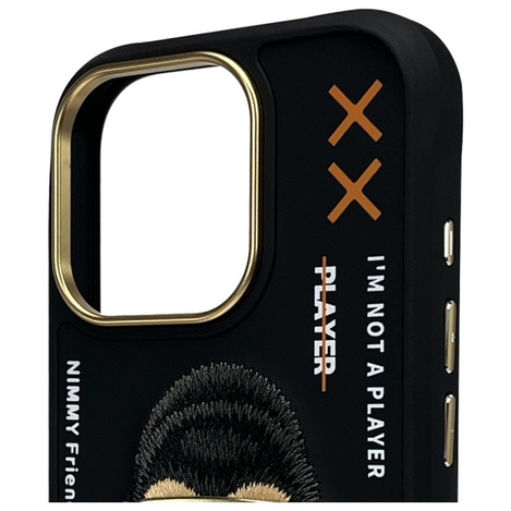Nimmy etui iPhone 16 Pro Max 6.9"         czarny/black Cool&Cute 2.0 Monkey