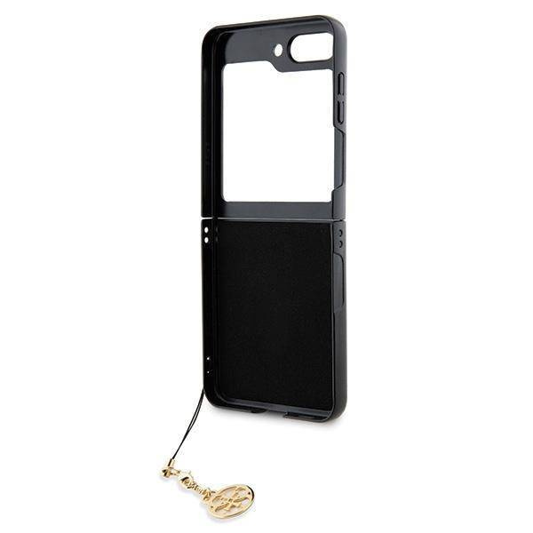 Original Handyhülle SAMSUNG GALAXY Z FLIP 5 Guess Hardcase 4G Charms Collection (GUHCZF5GF4GBR) braun