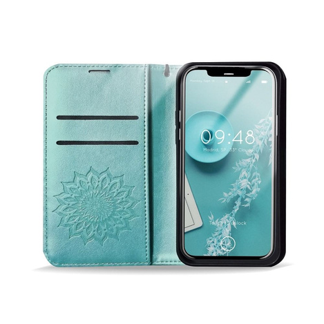 Kabura MEZZO Book do SAMSUNG S21 mandala zielony