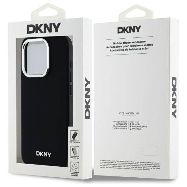 Original Case IPHONE 15 PRO MAX DKNY Hardcase Plain Logo MagSafe (DKHMP15XPSCMCLK) black