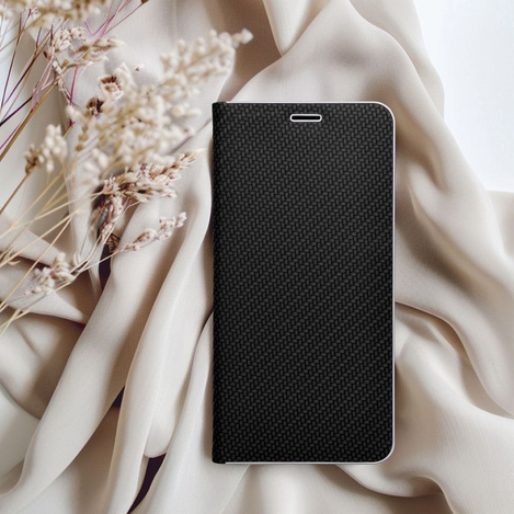 Kabura LUNA Book Carbon do SAMSUNG A10 czarny