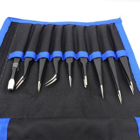 UF-TOOLS - Zestaw pincet ESD-9 (9szt.)